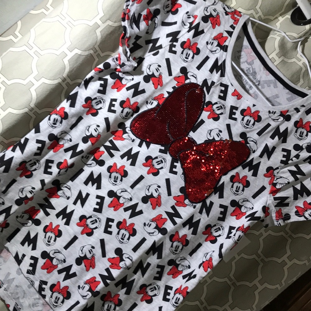 Disney Minnie Mouse sequined Bow Shirt